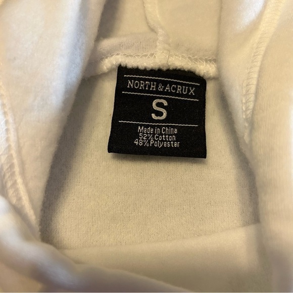 Acrux Womens Cropped Cozy Hoodie White/Dark Gray Size Small NWOT - Picture 6 of 7